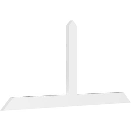 Ekena Millwork Portland Architectural Grade PVC Gable Bracket, 96"W x 44"H x 2"D x 6"F, 11/12 Pitch GBP096X44X0206POR00